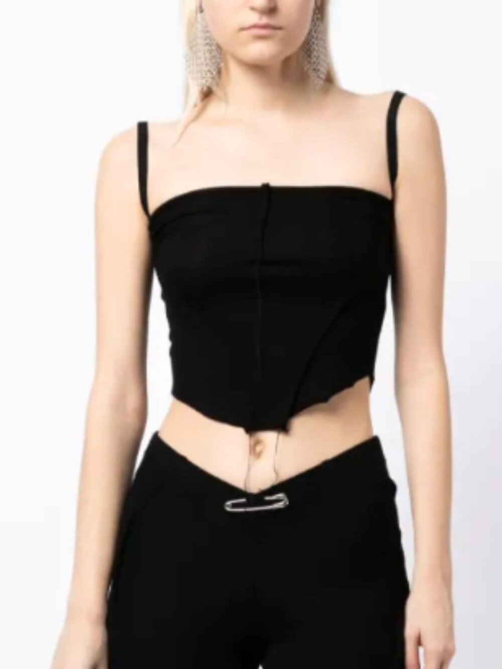 Sami Miro Vintage V cut tank top black size S